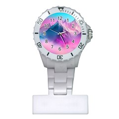 Landscape Mountain Colorful Nature Plastic Nurses Watch by Ravend