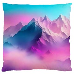 Landscape Mountain Colorful Nature Standard Premium Plush Fleece Cushion Case (two Sides) by Ravend