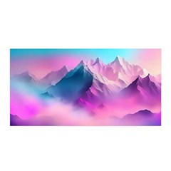 Landscape Mountain Colorful Nature Satin Wrap 35  X 70  by Ravend