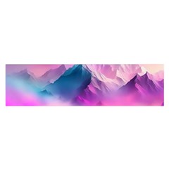 Landscape Mountain Colorful Nature Oblong Satin Scarf (16  X 60 ) by Ravend