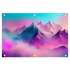 Landscape Mountain Colorful Nature Banner And Sign 6  X 4  by Ravend