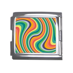 Swirl Twirl Rainbow Retro Mega Link Italian Charm (18mm) by Ravend