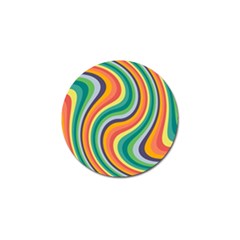 Swirl Twirl Rainbow Retro Golf Ball Marker (4 Pack)