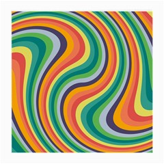 Swirl Twirl Rainbow Retro Medium Glasses Cloth (2 Sides) by Ravend