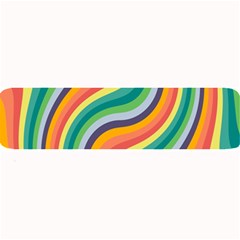 Swirl Twirl Rainbow Retro Large Bar Mat by Ravend