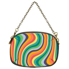 Swirl Twirl Rainbow Retro Chain Purse (one Side) by Ravend