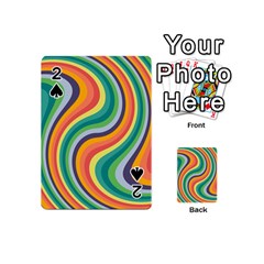 Swirl Twirl Rainbow Retro Playing Cards 54 Designs (mini) by Ravend