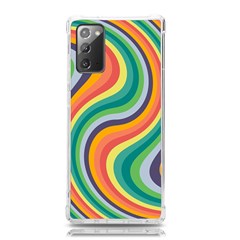 Swirl Twirl Rainbow Retro Samsung Galaxy Note 20 Tpu Uv Case by Ravend