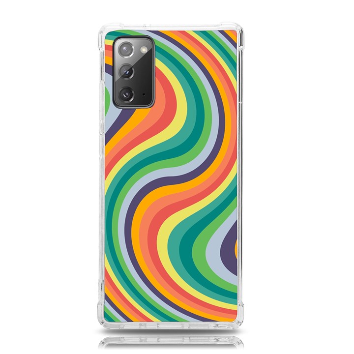 Swirl Twirl Rainbow Retro Samsung Galaxy Note 20 TPU UV Case