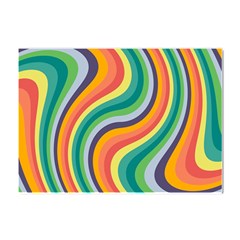 Swirl Twirl Rainbow Retro Crystal Sticker (a4) by Ravend