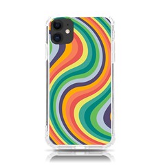 Swirl Twirl Rainbow Retro Iphone 11 Tpu Uv Print Case by Ravend