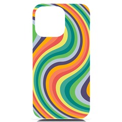 Swirl Twirl Rainbow Retro Iphone 14 Pro Max Black Uv Print Case by Ravend