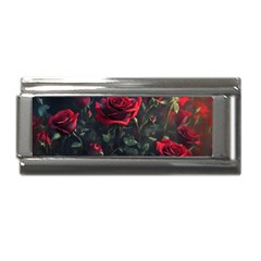 Rose Flower Plant Red Superlink Italian Charm (9mm) by Ravend