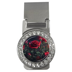 Rose Flower Plant Red Money Clips (cz)  by Ravend