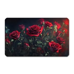 Rose Flower Plant Red Magnet (rectangular) by Ravend