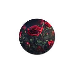 Rose Flower Plant Red Golf Ball Marker by Ravend