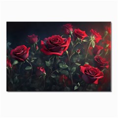 Rose Flower Plant Red Postcards 5  X 7  (pkg Of 10) by Ravend