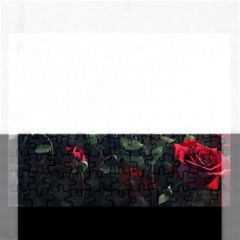 Rose Flower Plant Red Rectangular Jigsaw Puzzl by Ravend