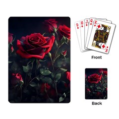 Rose Flower Plant Red Playing Cards Single Design (rectangle) by Ravend