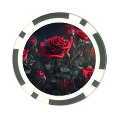 Rose Flower Plant Red Poker Chip Card Guard (10 Pack) by Ravend