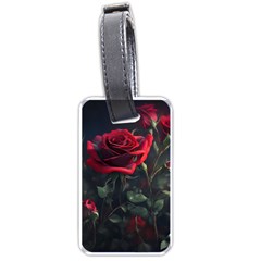 Rose Flower Plant Red Luggage Tag (one Side) by Ravend