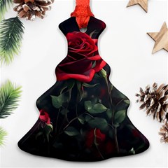 Rose Flower Plant Red Ornament (christmas Tree)  by Ravend