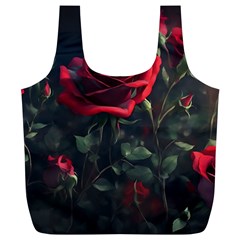 Rose Flower Plant Red Full Print Recycle Bag (xl) by Ravend