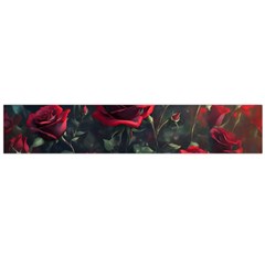 Rose Flower Plant Red Large Premium Plush Fleece Scarf 