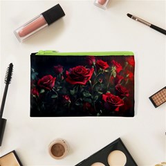 Rose Flower Plant Red Cosmetic Bag (xs) by Ravend