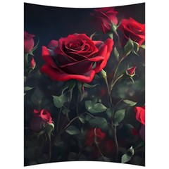 Rose Flower Plant Red Back Support Cushion by Ravend