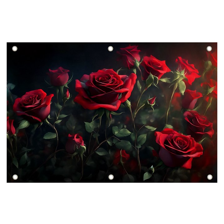 Rose Flower Plant Red Banner and Sign 6  x 4 