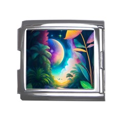 Jungle Moon Light Plants Space Mega Link Italian Charm (18mm) by Ravend