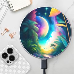 Jungle Moon Light Plants Space Wireless Fast Charger(white) by Ravend