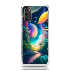 Jungle Moon Light Plants Space Samsung Galaxy S20 6 2 Inch Tpu Uv Case by Ravend