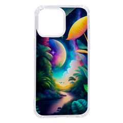 Jungle Moon Light Plants Space Iphone 14 Pro Max Tpu Uv Print Case by Ravend