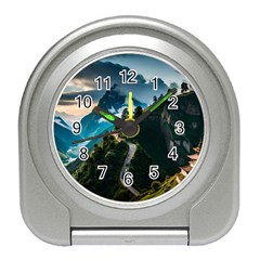 Nature Mountain Valley Travel Alarm Clock by Ravend