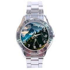 Nature Mountain Valley Stainless Steel Analogue Watch by Ravend