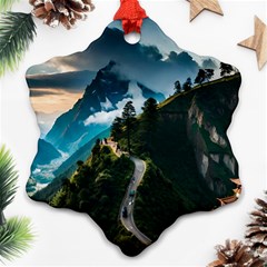 Nature Mountain Valley Ornament (snowflake)