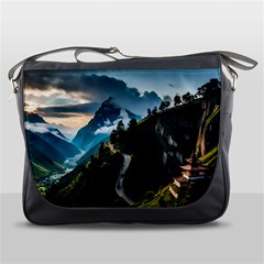 Nature Mountain Valley Messenger Bag by Ravend