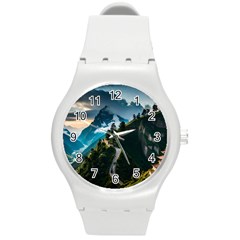 Nature Mountain Valley Round Plastic Sport Watch (m) by Ravend