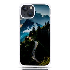 Nature Mountain Valley Iphone 13 Tpu Uv Print Case by Ravend