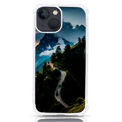 Nature Mountain Valley Iphone 13 Mini Tpu Uv Print Case by Ravend