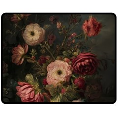 Flower Nature Background Bloom Two Sides Fleece Blanket (medium) by Ravend