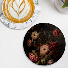 Flower Nature Background Bloom Uv Print Round Tile Coaster by Ravend