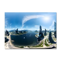 Futuristic City Fantasy Scifi Sticker A4 (100 Pack) by Ravend