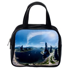 Futuristic City Fantasy Scifi Classic Handbag (one Side) by Ravend