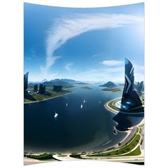 Futuristic City Fantasy Scifi Back Support Cushion by Ravend