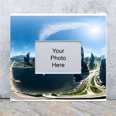 Futuristic City Fantasy Scifi White Wall Photo Frame 5  X 7  by Ravend