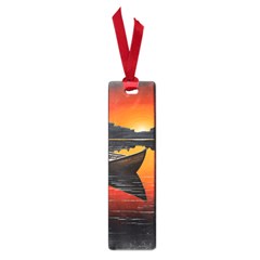 Boat Sunset Lake Water Nature Small Book Marks by Ravend