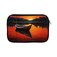 Boat Sunset Lake Water Nature Apple Ipad Mini Zipper Cases by Ravend